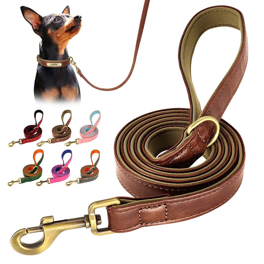 Durable Colorful Leather Dog Leash